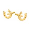 Gold Plated Horse Shoe Cufflinks