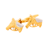 Gold & Rhodium Horse Head Cufflinks