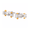 Rhodium & Gold Plated Racing Car Cufflinks