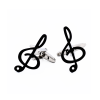 Black Plated Musical Clef Cufflinks