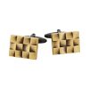 Burnish Gold Plated Woven Cufflinks