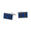Multi Coloured Blue Striped Cat’s Eye Cufflinks