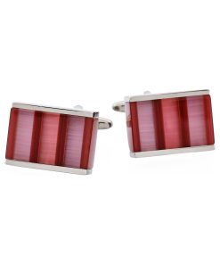 Pink & Purple Striped Cat’s Eye Cufflinks