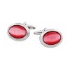 Pink Oval Cat’s Eye Cufflinks