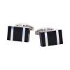 Onyx with Mother Of Peal Striped Cufflinks