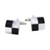 Onyx with Mother Of Pearl Square Cufflinks