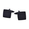 Ion Plated Black Stainless Steel Tyre Pattern Cufflinks