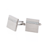 Brushed Stainless Steel & Fibreglass Cufflinks