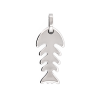 Polished Stainless Steel Fishbone Pendant