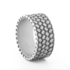 Stainless Steel Sand Blasted Tyre pattern Ring