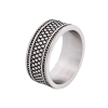 Ion Plated Antique Gunmetal Stainless Steel Ring