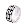 Sterling Silver Black Enamel Ring