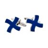 Navy Enamel Cross Cufflinks