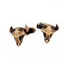 Burnish Copper Bulls Head Cufflinks