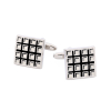 Black & White Checked Enamel Cufflinks