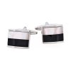 Mop & Onyx Rhodium Plated Cufflinks