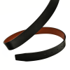 Black & Tan Saffiano reversible Leather Belt - Strap only