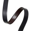 Black & Marble Patterned Brown Leather Reversible Belt - Strap Only