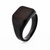 Ion Plated Black Brushed Stainless Steel Signet Ring