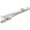 Polished Rhodium & Gun Metal Plated Tie Clip