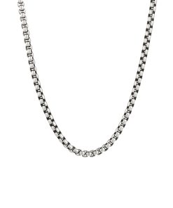 IP Antique Stainless Steel Neck Box Chain