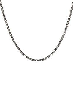 IP Gun Metal Plated Curb Link Neck Chain
