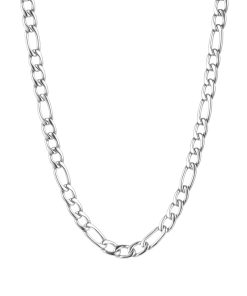 Polished Stainless Steel Figaro Neck Chain