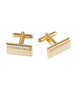 Polished Gold Plated Domed Shape Cufflinks