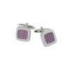 Purple Enamel Square Cufflinks