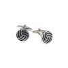 Black Enamel Swirl Patterned Cufflinks