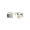 Multi Coloured Striped Cat’s Eye Cufflinks