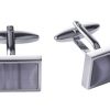 Multi Coloured Grey Striped Cat’s Eye Cufflinks