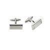 Small Grey Cat’s Eye Rectangle Domed Cufflinks