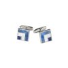 Mop & Lapis & River Shell Square Cufflinks