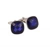 Amethyst Cut Crystal Square Cufflinks