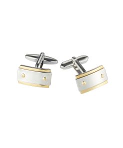 Rhodium & Gold Plated Trim Cufflinks