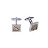 Rhodium & Gold Plated Square Mesh Cufflinks