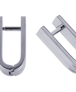 Rhodium Plated Wrap Around Cufflinks