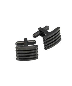 Stainless Steel Ion Plated Black Grill Cufflinks