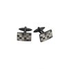 Stainless Steel Ion Plated Gradient Check Cufflinks