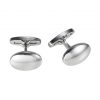 Polished Oval Stainless Steel Cuff Links