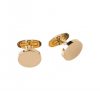 Ion Plated Brushed Yellow Gold Round Stainless Steel Cufflinks