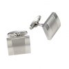 Brushed & Polished Stainless Steel Cufflinks