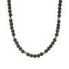 Black Labradorite Stone & Stainless Steel Neck Chain