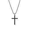 Ion Plated Black Stainless Steel Cross & Chain