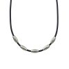 Brushed Stainless Steel & Rubber Neckpiece