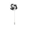 Black & White Flower Lapel Pin