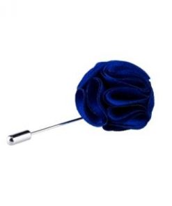 Navy Flower Lapel Pin