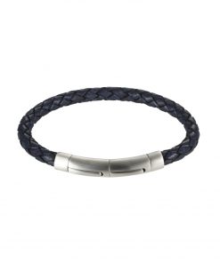 Nero Italian Leather & Stainless Bracelet