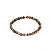 Tiger Eye Beaded & Stainless Steel Ball Bracelet